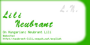 lili neubrant business card